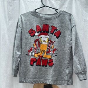 GAP Gray Santa Paws Garfield Kids Sweatshirt